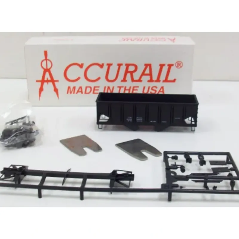 Trains|Accurail 2897 HO Panel Side Twin Hopper Kit- Data Blk - Model Train Junction: Quality Parts and Art Supplies