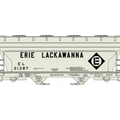 Accurail, 2204, HO Scale, 40' ACF 2-Bay Covered Hopper Kit, Erie Lackawanna, #21387, (HO Scale Kit) - Model Train Junction: Quality Parts and Art Supplies New