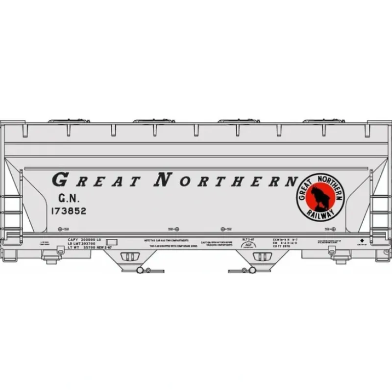 Accurail, 2206, HO Scale, 40' ACF 2-Bay Covered Hopper Kit, Northern Pacific #75029, (HO Scale Kit) - Model Train Junction: Quality Parts and Art Supplies Hot