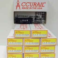 Trains|Accurail 2652.4 N&W 55T Hopper HO Kits (Pack of 12) - Model Train Junction: Quality Parts and Art Supplies