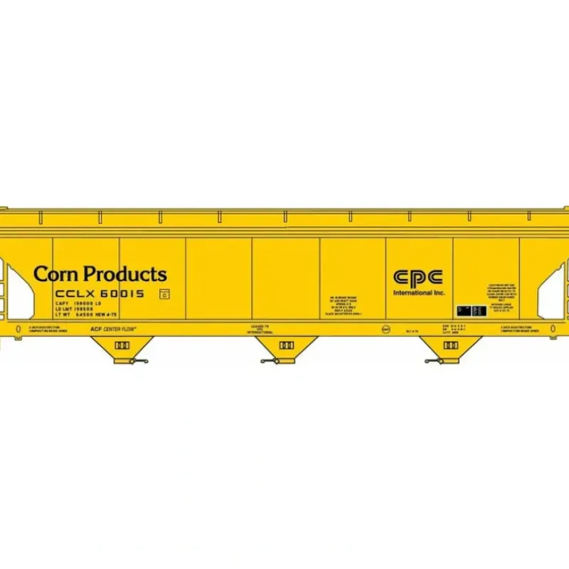 Accurail, HO Scale, 8137, ACF 47' 3-Bay Center-Flow Covered Hopper Kits, (3-Pack) - Model Train Junction: Quality Parts and Art Supplies Discount