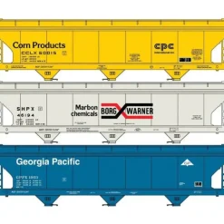 Accurail, HO Scale, 8137, ACF 47' 3-Bay Center-Flow Covered Hopper Kit, Georgia Pacific, 1003 - Model Train Junction: Quality Parts and Art Supplies Sale