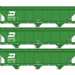 Accurail, HO Scale, 8139, 2-Bay ACF Covered Hopper Cars, BNSF, (3-Pack), HO Scale Kit - Model Train Junction: Quality Parts and Art Supplies Sale