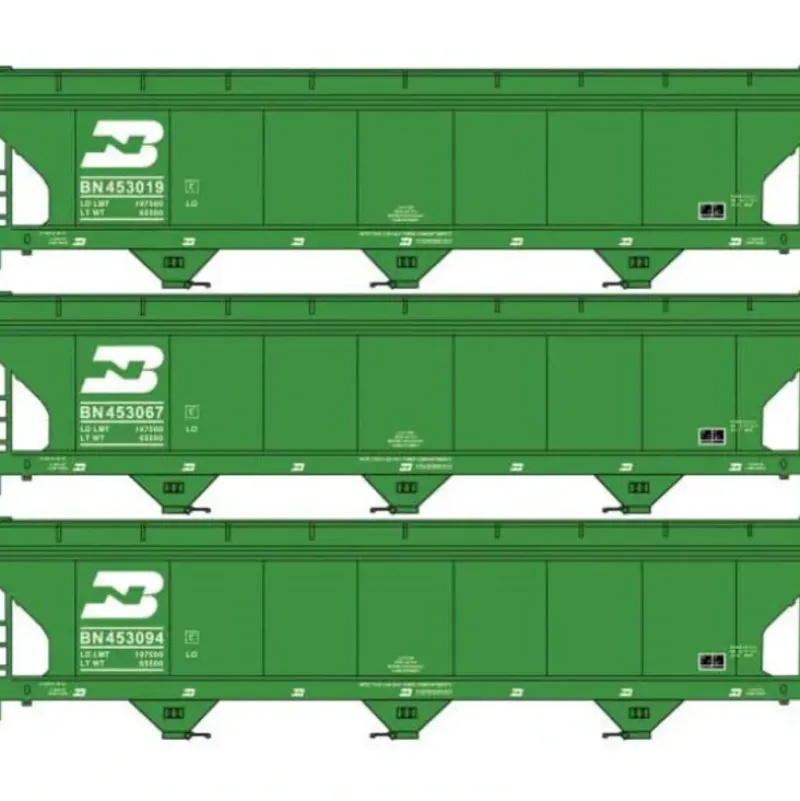 Accurail, HO Scale, 8139, 2-Bay ACF Covered Hopper Cars, BNSF, (3-Pack), HO Scale Kit - Model Train Junction: Quality Parts and Art Supplies Sale