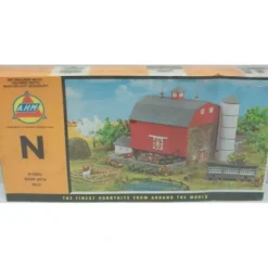 Trains|AHM 5893 N Scale Barn w/Silo Kit - Model Train Junction: Quality Parts and Art Supplies