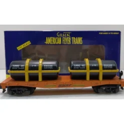 Trains|American Flyer 6-48560 S BNSF Flatcar w/Turbo Engine Load #1009 - Model Train Junction: Quality Parts and Art Supplies