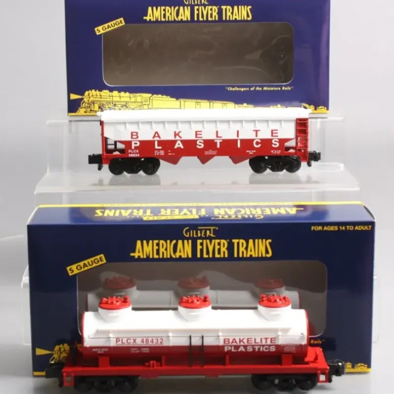 Trains|American Flyer 6-49625 S Gauge Bakelight 3 Dome Tank and Covered Hopper - Model Train Junction: Quality Parts and Art Supplies