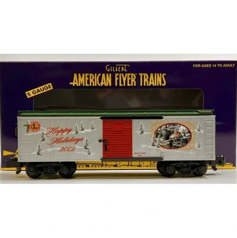 Trains|American Flyer 6-48376 S Gauge Christmas American Flyer Holiday 2009 Boxcar - Model Train Junction: Quality Parts and Art Supplies