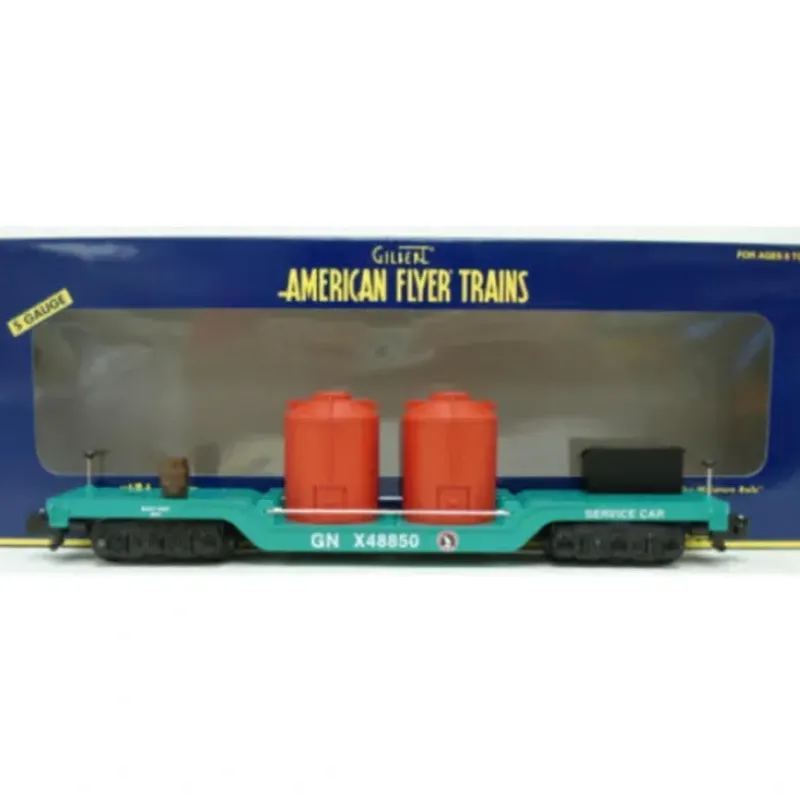 Trains|American Flyer 6-48550 S Scale Great Northern Depressed Center Service Car - Model Train Junction: Quality Parts and Art Supplies