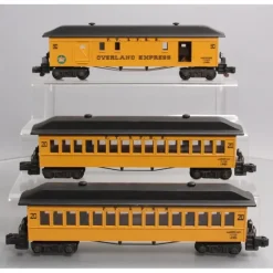 Trains|American Flyer Vintage S Gauge Frontiersman Passenger Cars: 24720, 24720, 24730 EX - Model Train Junction: Quality Parts and Art Supplies