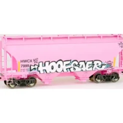 American Limited, HO Scale, 2034, Trinity 3281 2-Bay Covered Hopper, Halliburton, #7999, with HOOFSAER Graffiti - Model Train Junction: Quality Parts and Art Supplies New