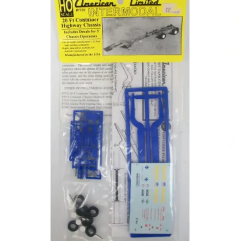Trains|American Limited Models 7720 HO Union Pacific 20 Ft. Container Hwy Chassis Kit - Model Train Junction: Quality Parts and Art Supplies
