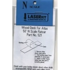 Trains|American Model Builders 521 N Laser-Cut Wood Deck for Flat Car - Model Train Junction: Quality Parts and Art Supplies