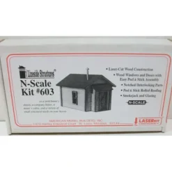 Trains|American Model Builders 603 N Laser Art Miner's Cabin Kit - Model Train Junction: Quality Parts and Art Supplies