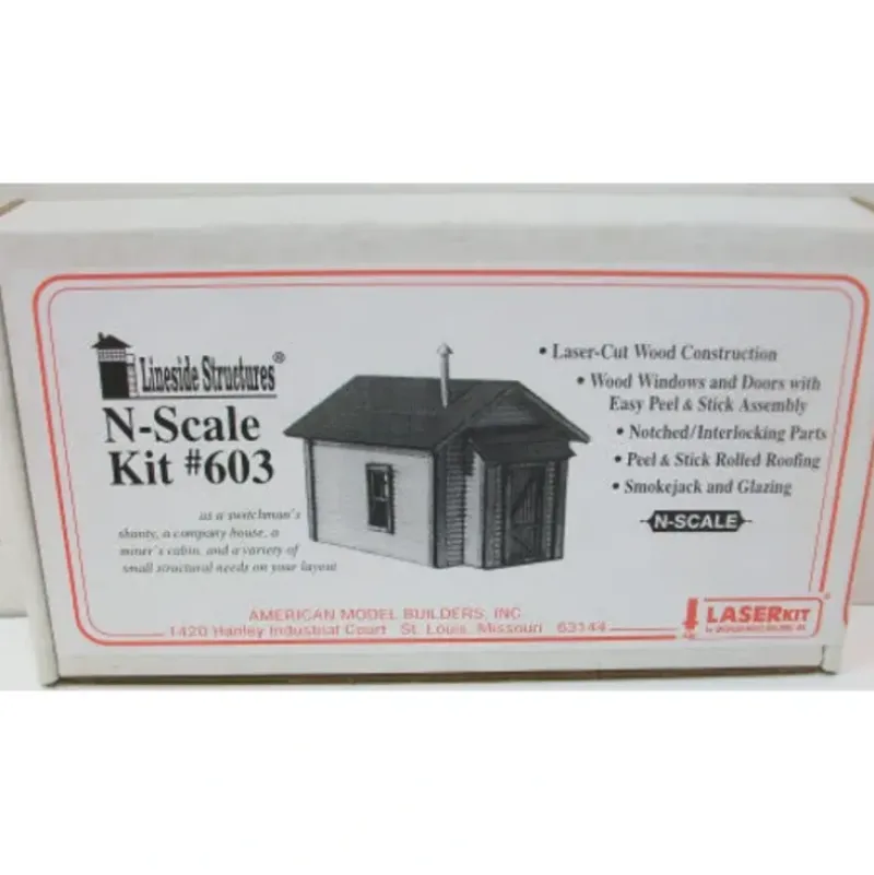 Trains|American Model Builders 603 N Laser Art Miner's Cabin Kit - Model Train Junction: Quality Parts and Art Supplies