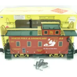 Trains|Aristo-Craft 42125 Christmas Steel Long Caboose (Metal Wheels) - Model Train Junction: Quality Parts and Art Supplies