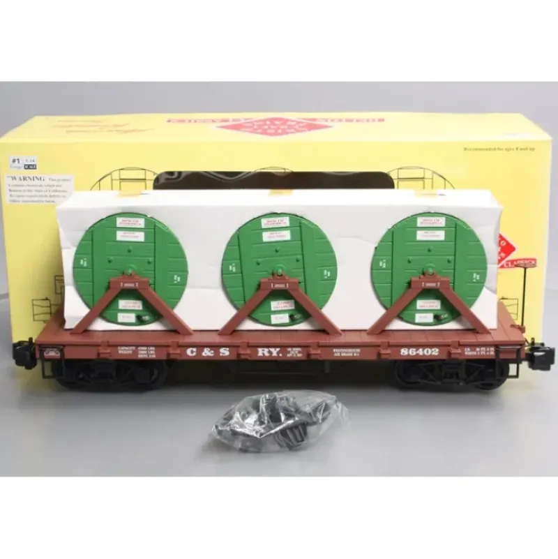 Trains|Aristo-Craft 86402 Colorado & Southern Flatcar w/ Cable Reel Load - Model Train Junction: Quality Parts and Art Supplies