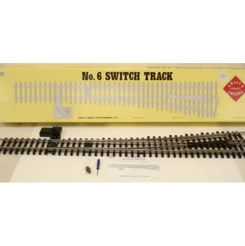 Trains|Aristo-Craft 20340 G #6 Stainless Steel Left Hand Switch/Turnout - Model Train Junction: Quality Parts and Art Supplies