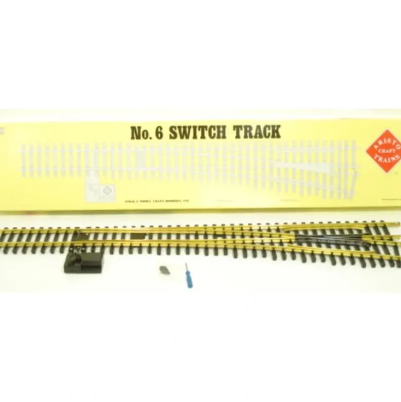 Trains|Aristo-Craft 30330 G Gauge #6 Brass Right Hand Manual Switch Turnout - Model Train Junction: Quality Parts and Art Supplies