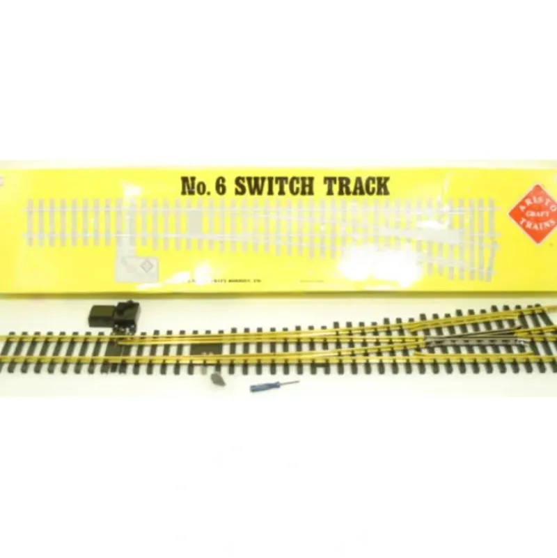 Trains|Aristo-Craft 30340 G Scale # 6 Brass Left Hand Manual Switch Turnout - Model Train Junction: Quality Parts and Art Supplies