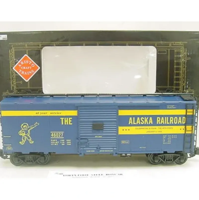 Trains|Aristo-Craft 46027 G Scale Alaska Railroad Boxcar - Model Train Junction: Quality Parts and Art Supplies
