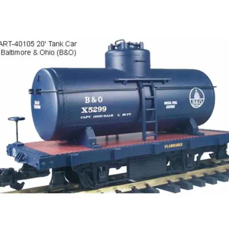 Trains|Aristo-Craft 40105 G Scale Baltimore & Ohio 2-Axle Tank Car - Model Train Junction: Quality Parts and Art Supplies
