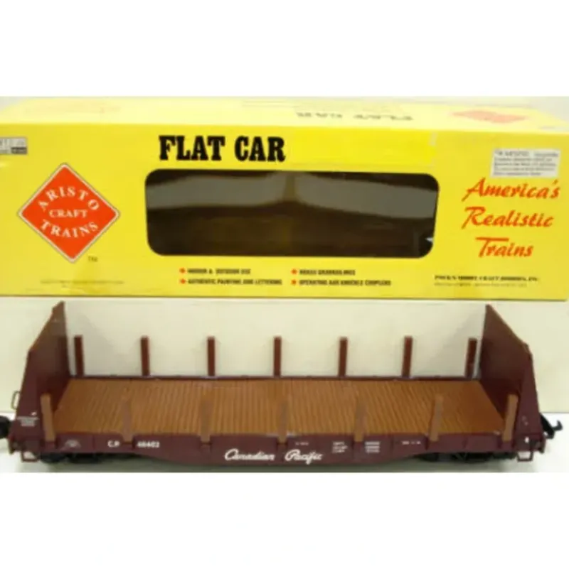 Trains|Aristo-Craft 46402 G Scale Canadian Pacific Bulkhead Flatcar - Model Train Junction: Quality Parts and Art Supplies
