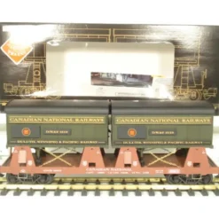 Trains|Aristo-Craft 46510 G Scale Canadian National Piggyback Flatcar w/2 Trailers - Model Train Junction: Quality Parts and Art Supplies