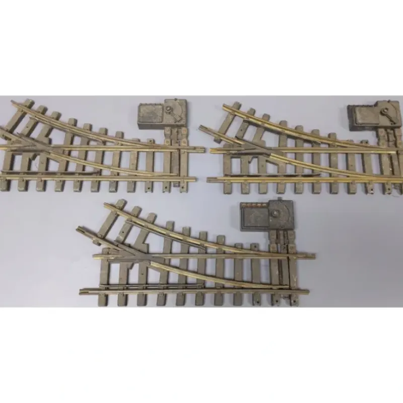 Trains|Aristo-Craft 11200 G Scale Euro Brass Right Hand Manual Switch Turnouts (3) - Model Train Junction: Quality Parts and Art Supplies