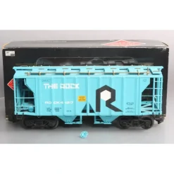 Trains|Aristo-Craft 41217 G Scale Rock Island 2-Bay Covered Hopper - Model Train Junction: Quality Parts and Art Supplies