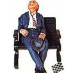 Trains|Aristo-Craft 60065 G Scale Seated Sleeping Man Figure - Model Train Junction: Quality Parts and Art Supplies
