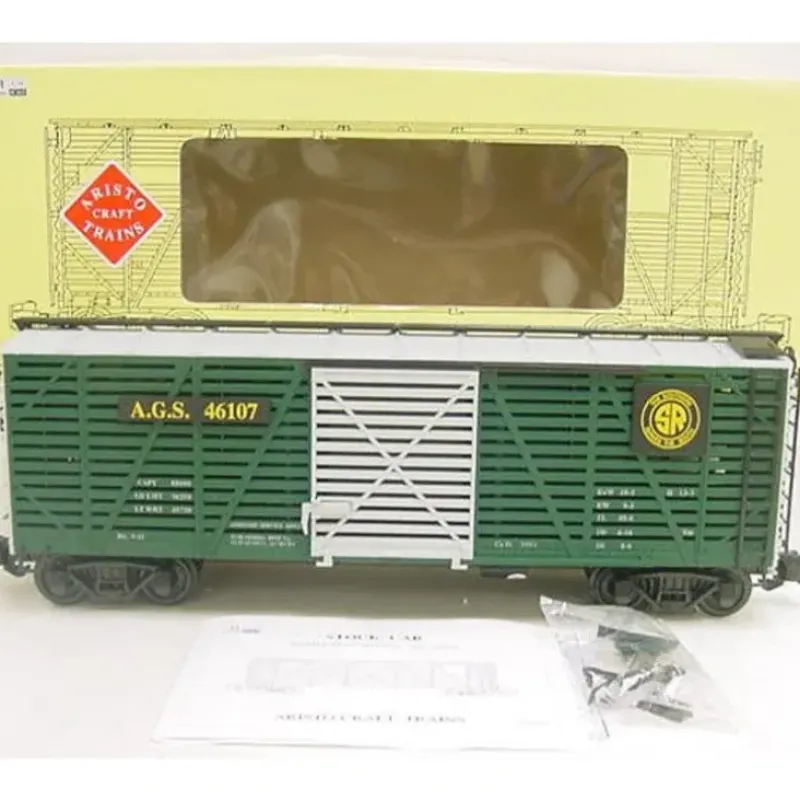 Trains|Aristo-Craft 46107 G Scale Southern Stock Car (Plastic Wheels) - Model Train Junction: Quality Parts and Art Supplies