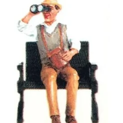 Trains|Aristo-Craft 60088 G Seated Man w/Binoculars Figure - Model Train Junction: Quality Parts and Art Supplies