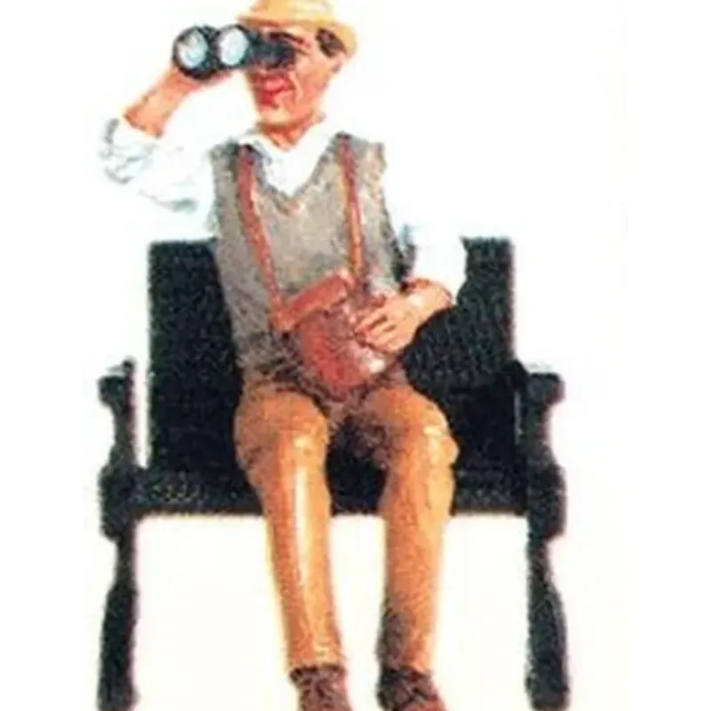 Trains|Aristo-Craft 60088 G Seated Man w/Binoculars Figure - Model Train Junction: Quality Parts and Art Supplies
