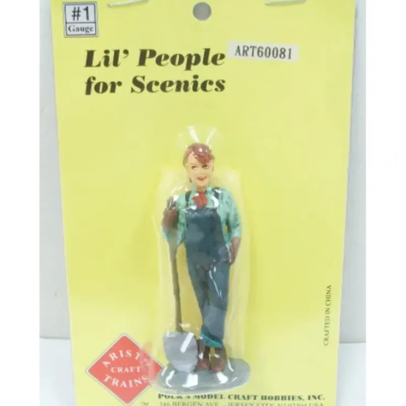 Trains|Aristo-Craft 60081 G Woman Worker w/Shovel Figure - Model Train Junction: Quality Parts and Art Supplies