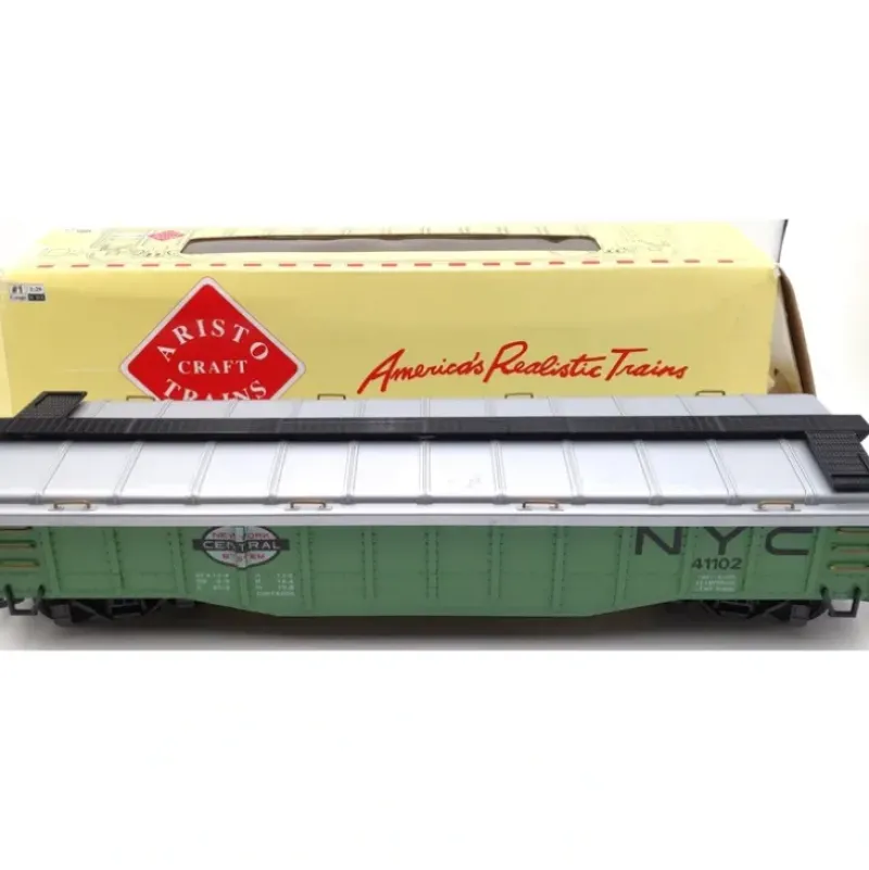 Trains|Aristo-Craft 41102 NYC Green Covered Gondola # 749137 EX/Box - Model Train Junction: Quality Parts and Art Supplies