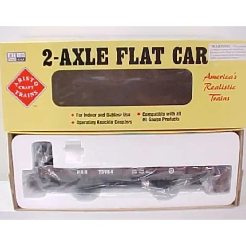 Trains|Aristo-Craft 40201 PRR Flatcar with Stakes - Model Train Junction: Quality Parts and Art Supplies