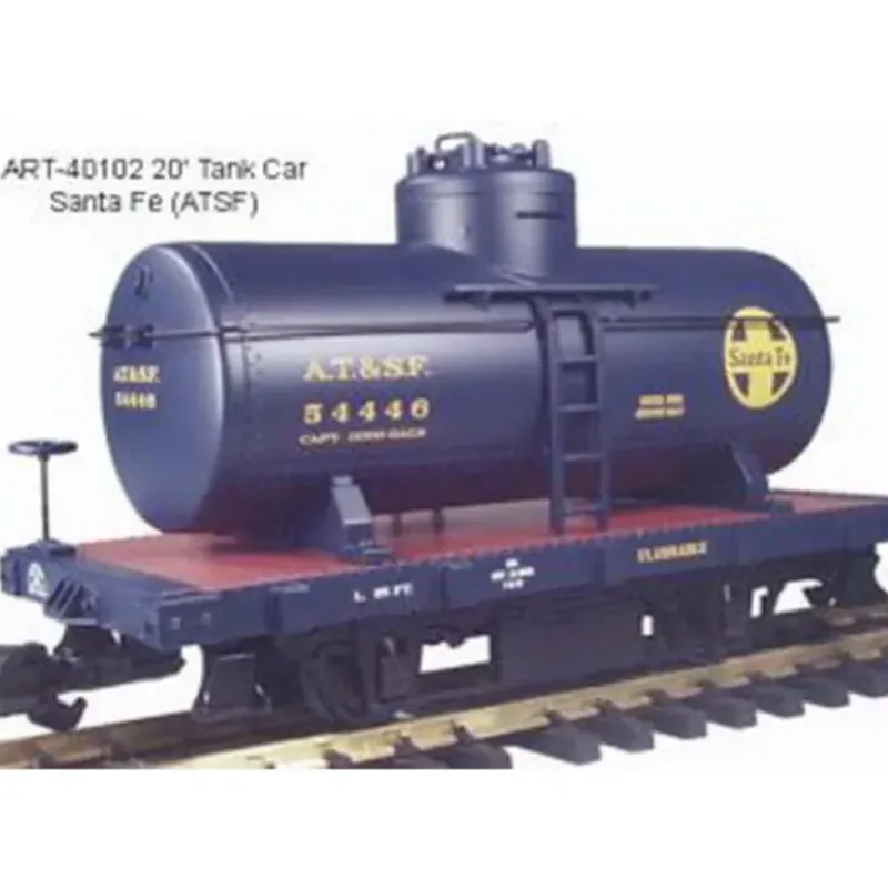 Trains|Aristo-Craft 40102 Santa Fe 20' Tank Car - Model Train Junction: Quality Parts and Art Supplies