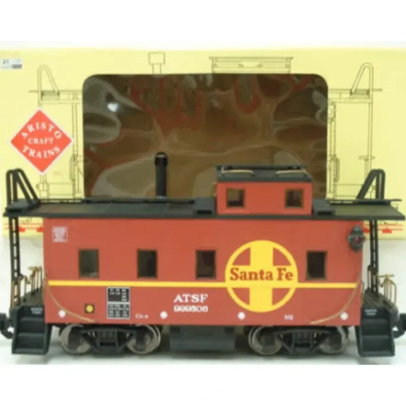 Trains|Aristo-Craft 42106 Santa Fe Long Steel Caboose (Metal Wheels) - Model Train Junction: Quality Parts and Art Supplies