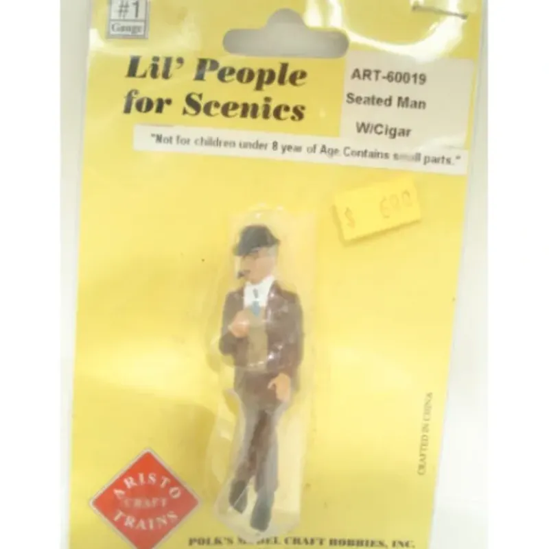 Trains|Aristo-Craft 60019 Seated Man with Cigar Figure - Model Train Junction: Quality Parts and Art Supplies