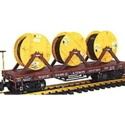 Trains|Aristo-Craft 86407 WP&Y Flatcar w/Reel - Model Train Junction: Quality Parts and Art Supplies