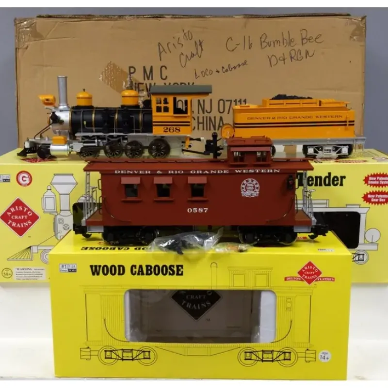 Trains|Aristo-Craft 80102C D&RGW C-16 Steam Loco. w/ Caboose - Model Train Junction: Quality Parts and Art Supplies