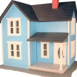 Trains|Aristo-Craft 7203C Farmhouse - Blue W/White Trim - Model Train Junction: Quality Parts and Art Supplies