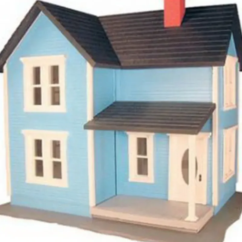 Trains|Aristo-Craft 7203C Farmhouse - Blue W/White Trim - Model Train Junction: Quality Parts and Art Supplies