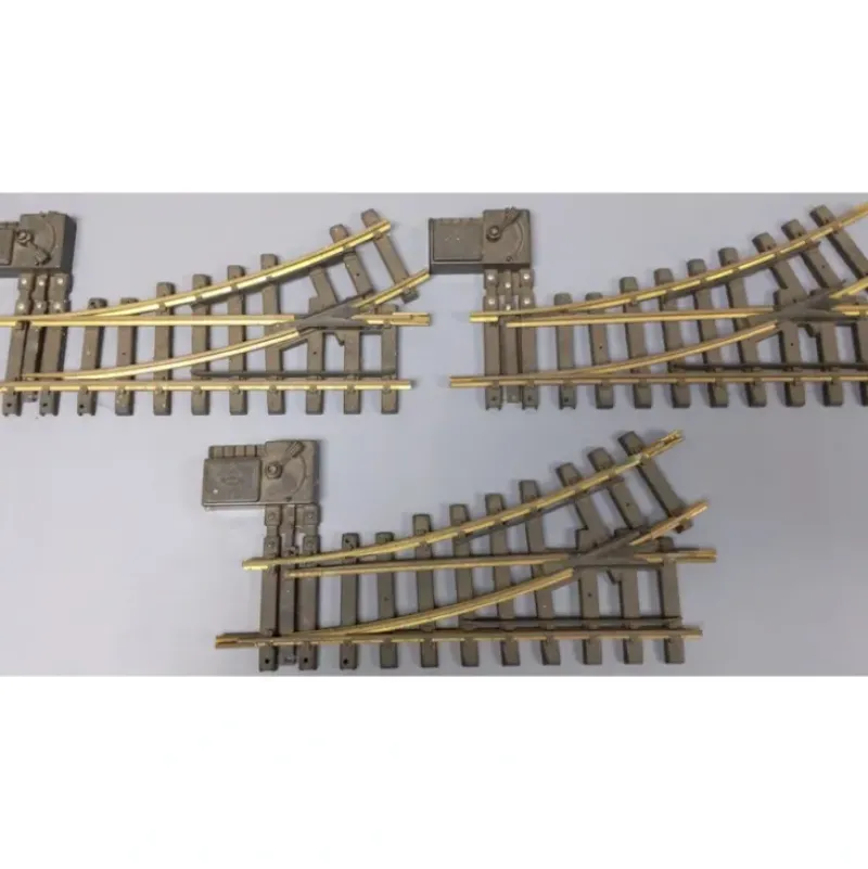 Trains|Aristo-Craft G Scale Euro Brass Left Hand Manual Switch Turnouts (3) - Model Train Junction: Quality Parts and Art Supplies