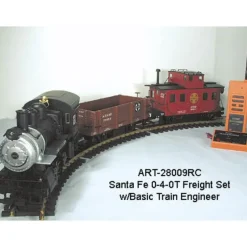 Trains|Aristo-Craft 28009RC Santa Fe 0-4-0 G Gauge Steam Freight Starter Train Set - Model Train Junction: Quality Parts and Art Supplies