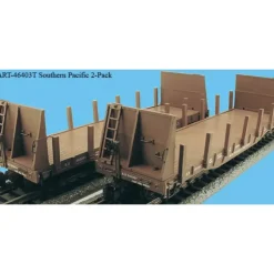 Trains|Aristo-Craft 46403T G Southern Pacific Bulkhead Flat Car - Plastic Wheels - Model Train Junction: Quality Parts and Art Supplies