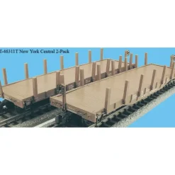 Trains|Aristo-Craft 46311T NYC Stake Flatcar w/ Stakes (Set of 2) - Model Train Junction: Quality Parts and Art Supplies