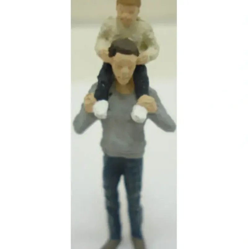 Trains|Arttista 1254 Dad with Boy on Shoulders Pewter Figure - Model Train Junction: Quality Parts and Art Supplies