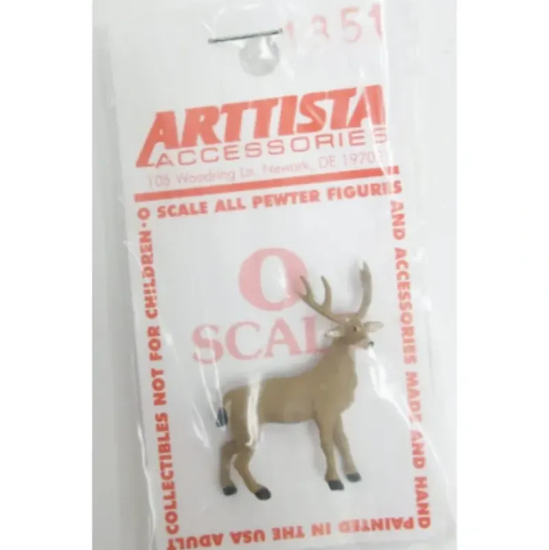 Trains|Arttista 1351 O Scale Buck Deer Pewter Figure - Model Train Junction: Quality Parts and Art Supplies